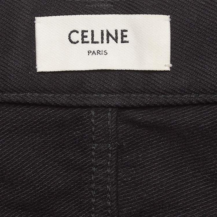 Pre Owned Celine Black Denim Jeans M Waist 30"
