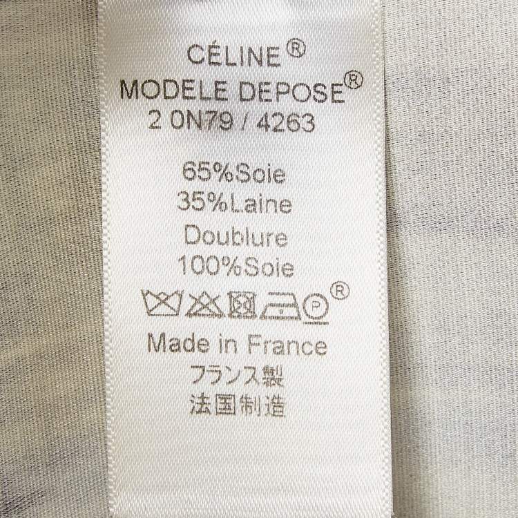 Pre Owned Celine Multicolor Printed Silk Blend Pant Suit S/M