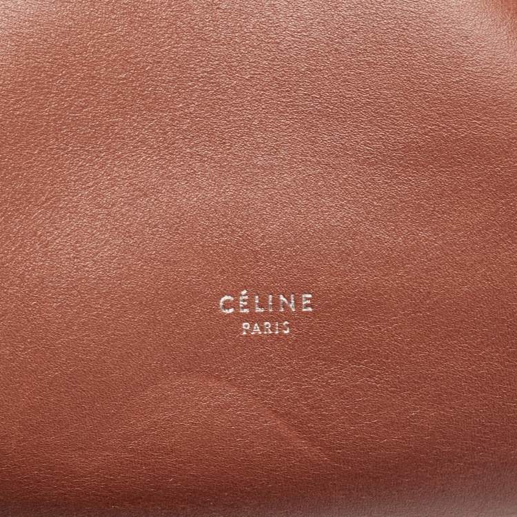 Pre Owned Celine Brown Leather Medium Bowling Bag 