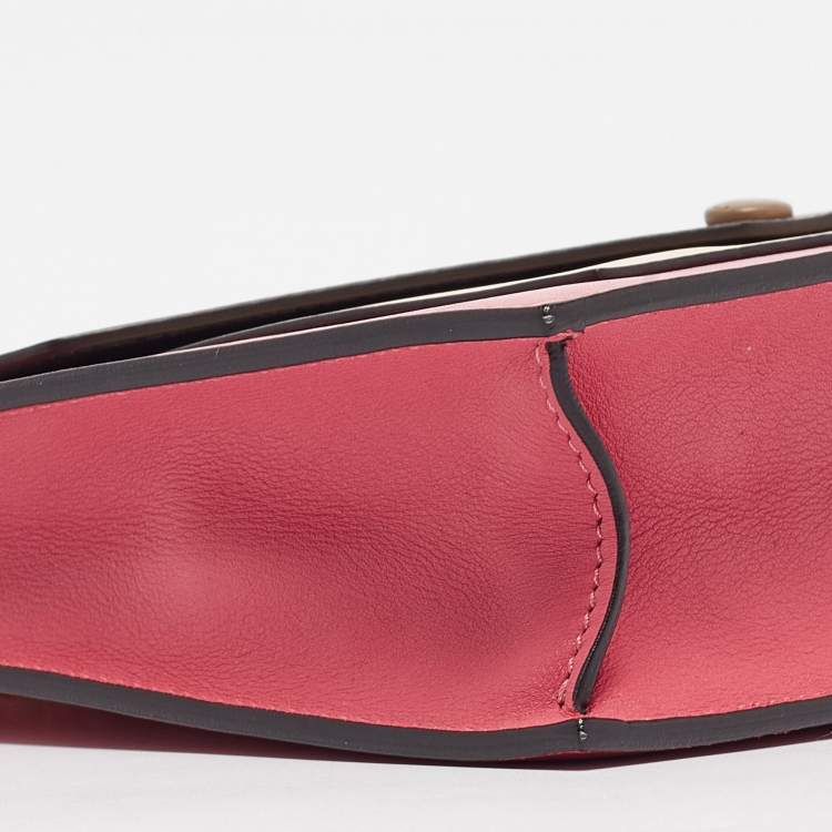 Pre Owned Celine Tricolor Leather Pocket Envelope Shoulder Bag