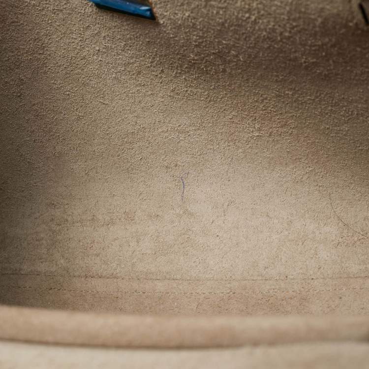 Pre Owned Celine Beige Leather Mini Belt Top Handle Bag