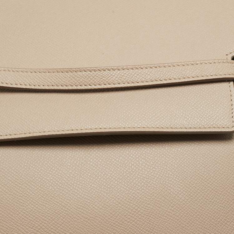 Pre Owned Celine Beige Leather Mini Belt Top Handle Bag