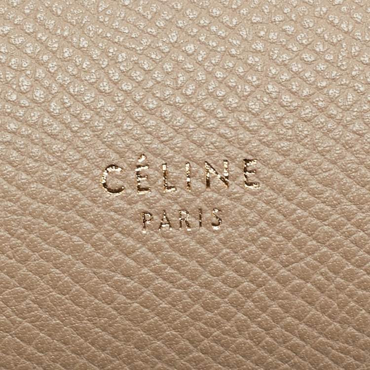 Pre Owned Celine Beige Leather Mini Belt Top Handle Bag