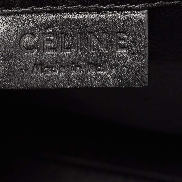 Pre Owned Celine Tri Color Leather Nano Luggage Tote