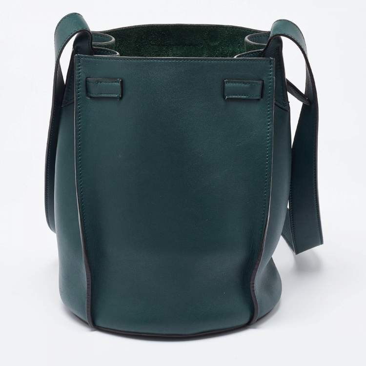 Pre Owned Celine Green Leather Big Bag Bucket Bag