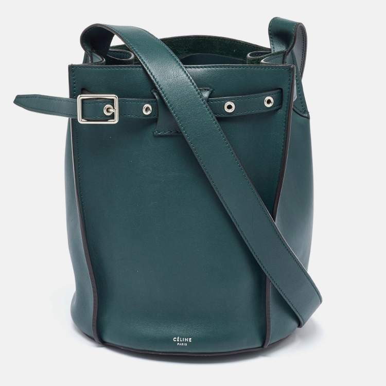 Celine Green Leather Big Bag Bucket Bag Celine TLC