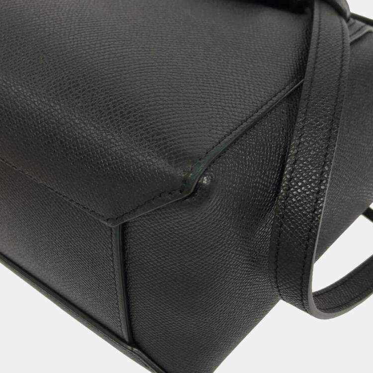 Pre Owned Celine Black Leather Micro Belt Bag