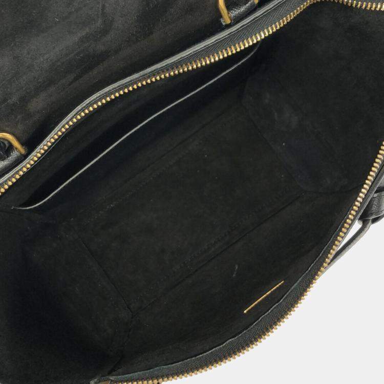 Pre Owned Celine Black Leather Micro Belt Bag