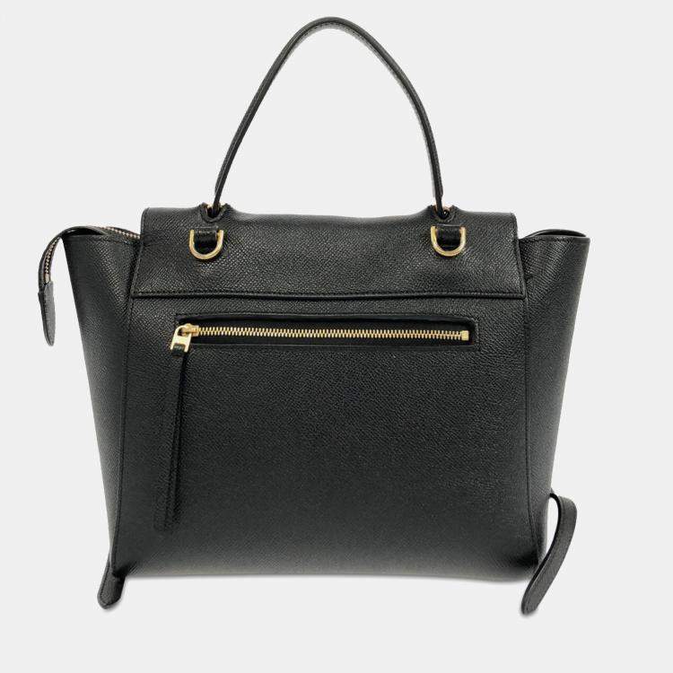 Pre Owned Celine Black Leather Micro Belt Bag