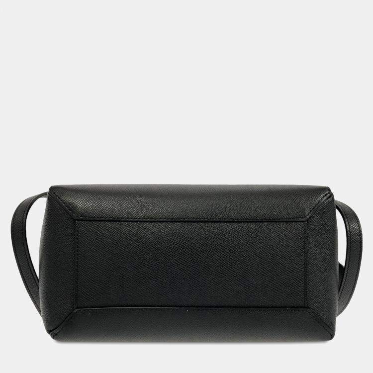 Pre Owned Celine Black Leather Micro Belt Bag