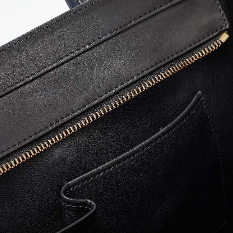Pre Owned Celine Tricolor Canvas and Leather Mini Luggage Tote