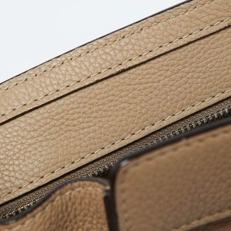 Pre Owned Celine Beige Leather Nano Luggage Tote