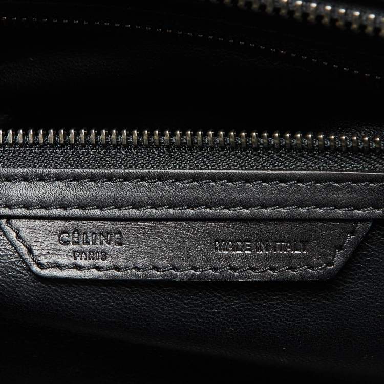 Pre Owned Celine Tricolor Calfhair and Leather Mini Luggage Tote