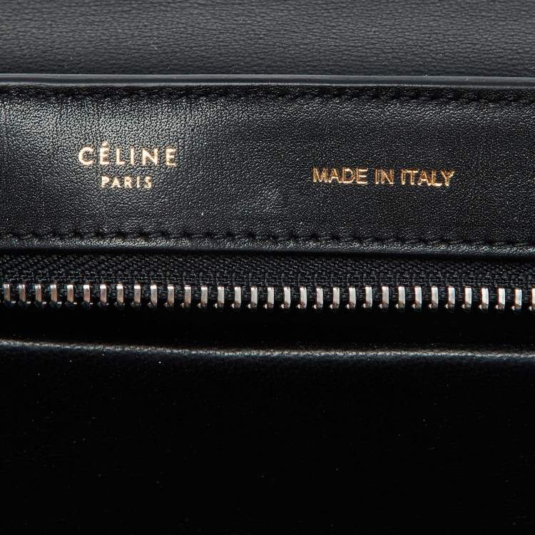 Pre Owned Celine Tricolor Leather and Suede Small Trapeze Top Handle Bag