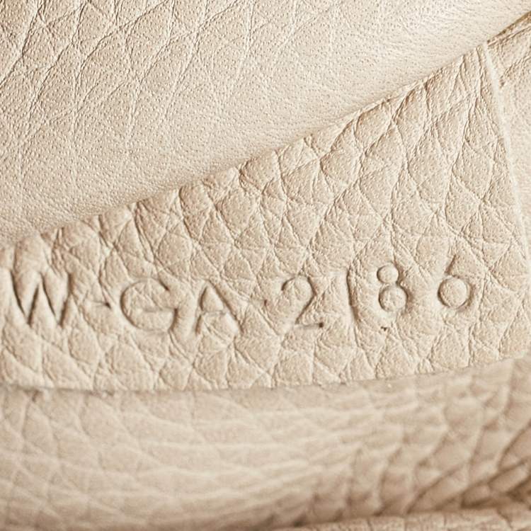 Pre Owned Celine Light Beige Leather Trifold Bag