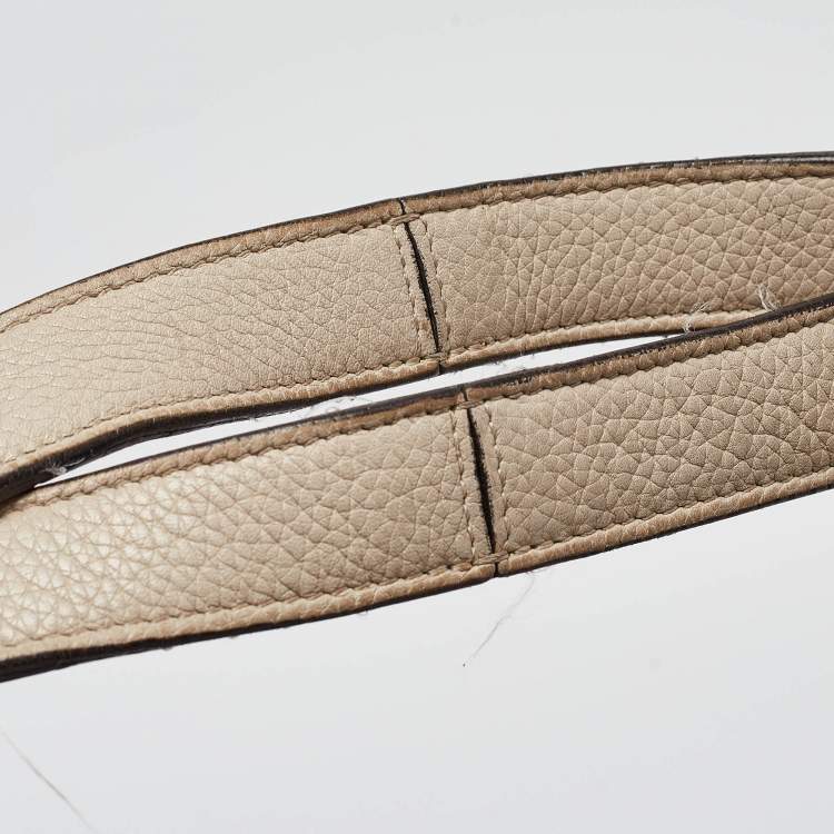 Pre Owned Celine Light Beige Leather Trifold Bag