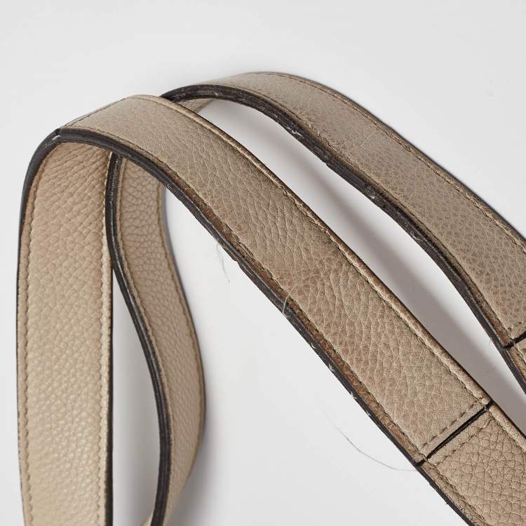 Pre Owned Celine Light Beige Leather Trifold Bag