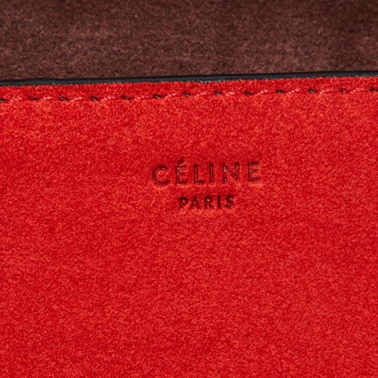 مملوكة مسبقًا حقيبة كلتش سيلين دايموند جلد وشعر عجل متعدد الألوان