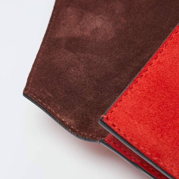 مملوكة مسبقًا حقيبة كلتش سيلين دايموند جلد وشعر عجل متعدد الألوان