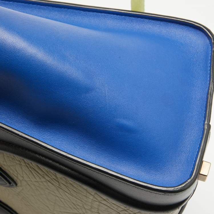 Pre Owned Celine Tricolor Leather Micro Luggage Tote