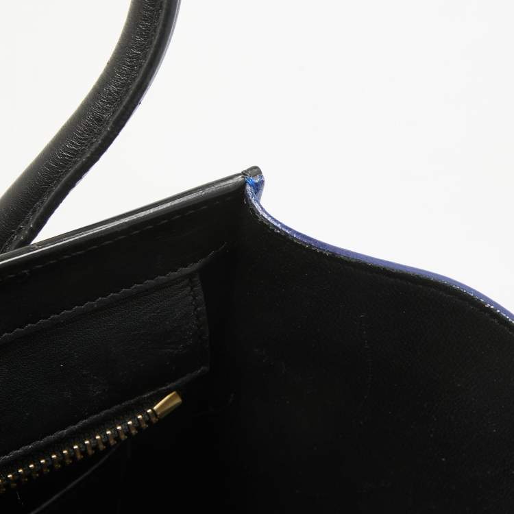 Pre Owned Celine Tricolor Leather Micro Luggage Tote