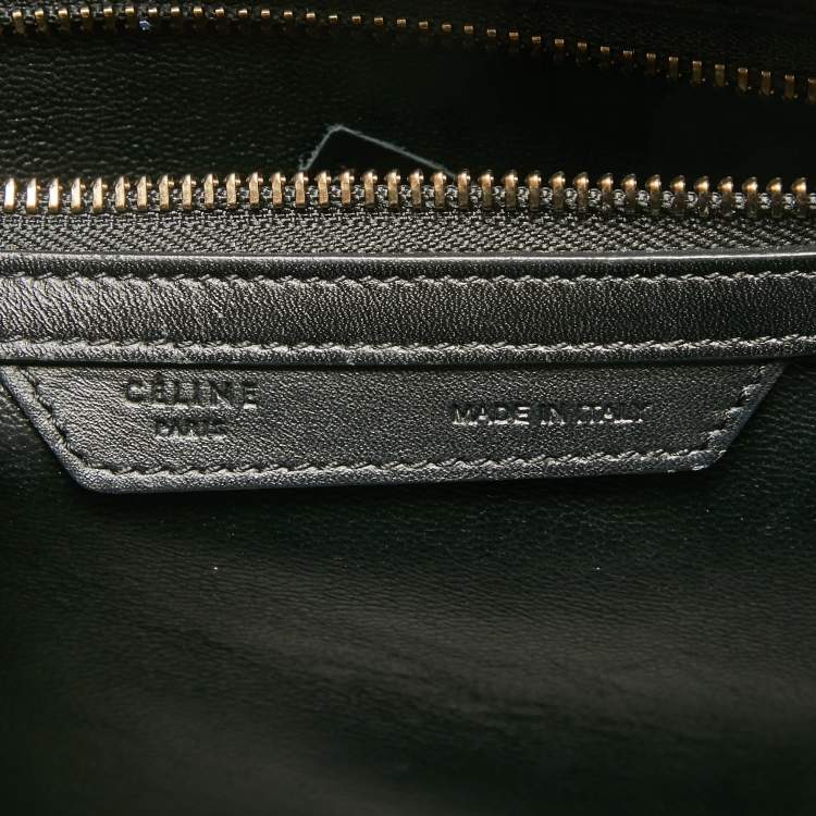 Pre Owned Celine Tricolor Leather Micro Luggage Tote