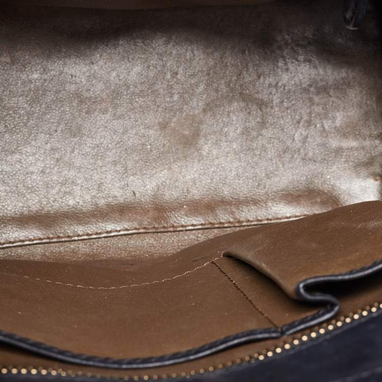 Pre Owned Celine Tricolor Nubuck and Leather Mirco Luggage Tote