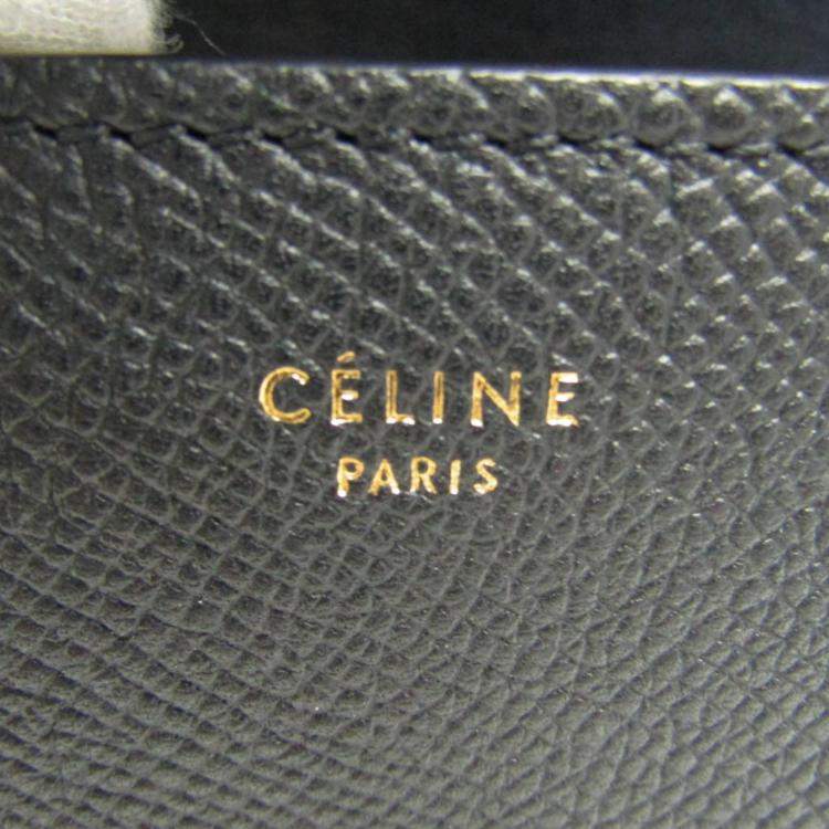 Pre Owned Celine Black Leather Symmetrical Shoulder Bag