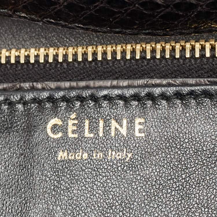 Pre Owned Celine Brown Python Large Classic Box Shoulder Bag