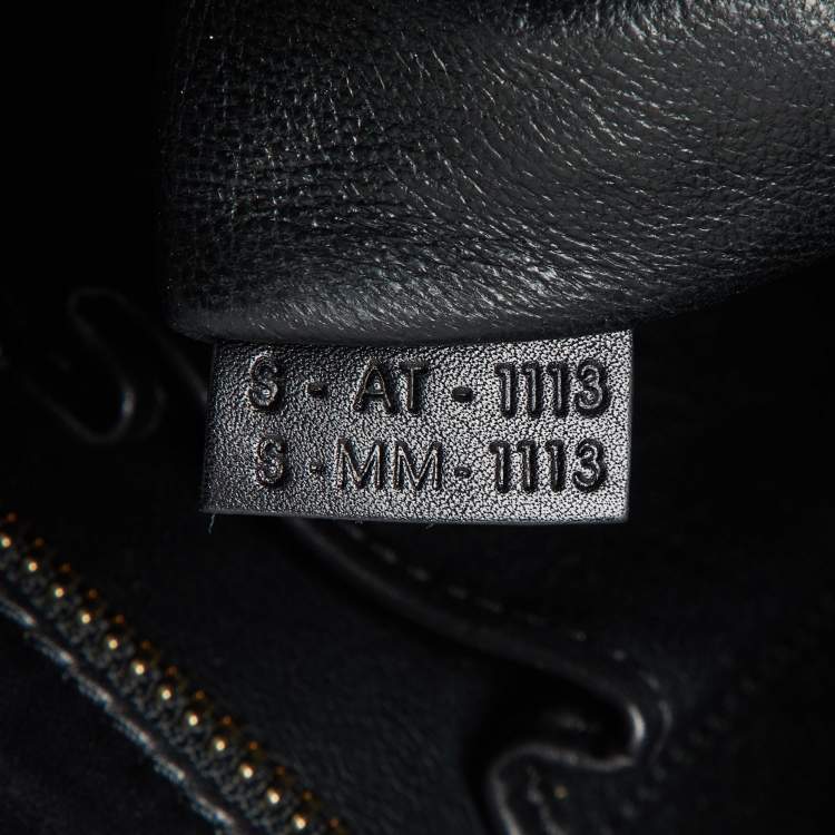 Pre Owned Celine Tri Color Leather and Suede Micro Luggage Tote