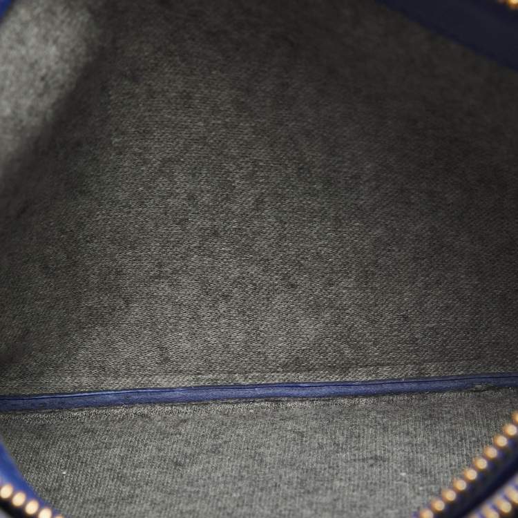 Pre Owned Celine Blue Leather Large Trio Crossbody Bag