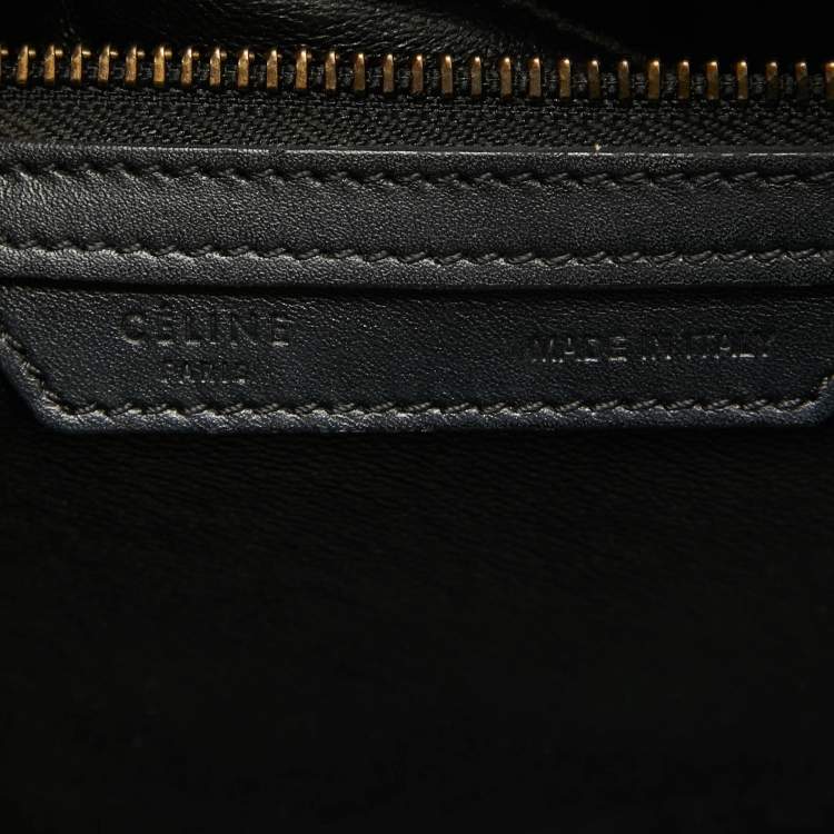 Pre Owned Celine Multicolor Leather and Python Micro Luggage Tote