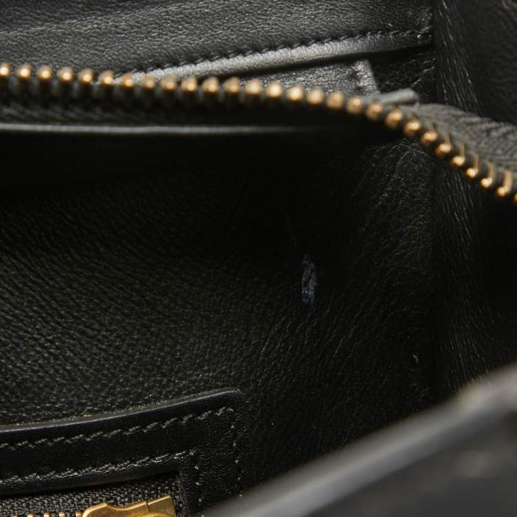 Pre Owned Celine Multicolor Leather and Python Micro Luggage Tote