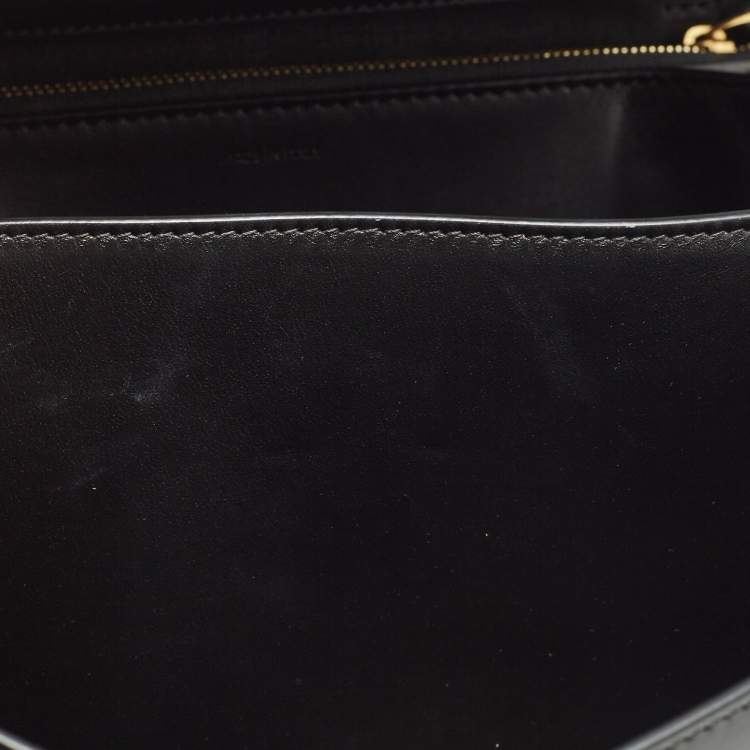 Pre Owned Celine Black Leather Medium Classic Box Shoulder Bag