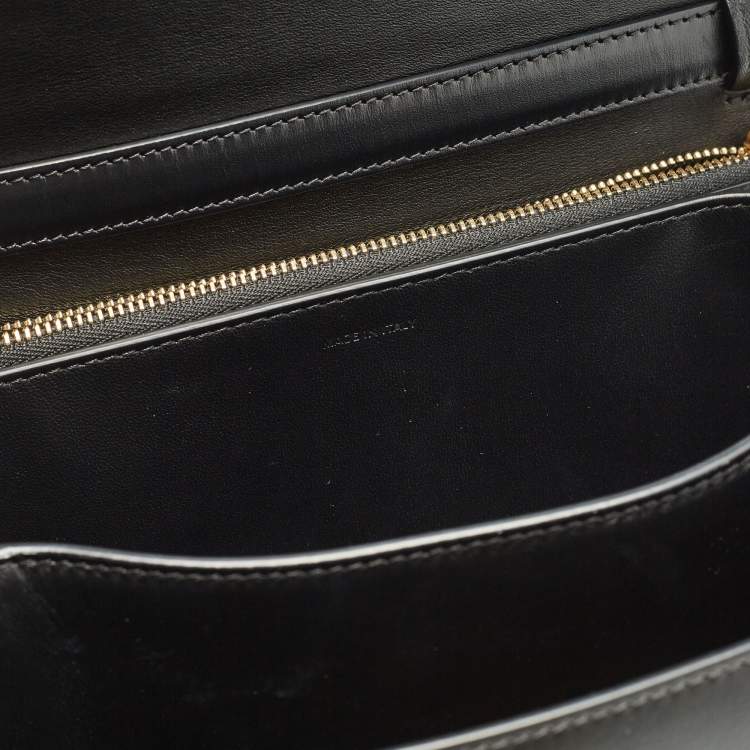 Pre Owned Celine Black Leather Medium Classic Box Shoulder Bag