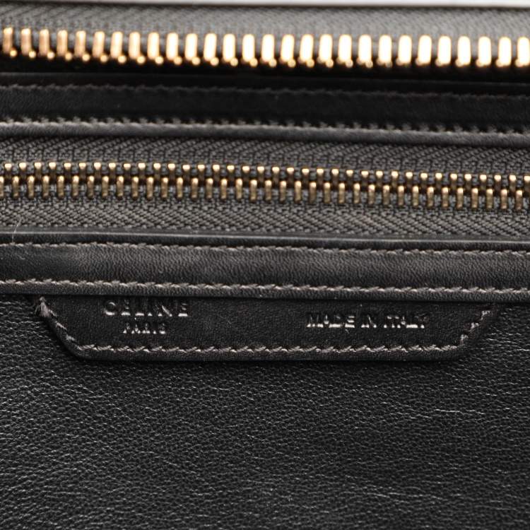 Pre Owned Celine Multicolor Leather and Felt Micro Luggage Tote