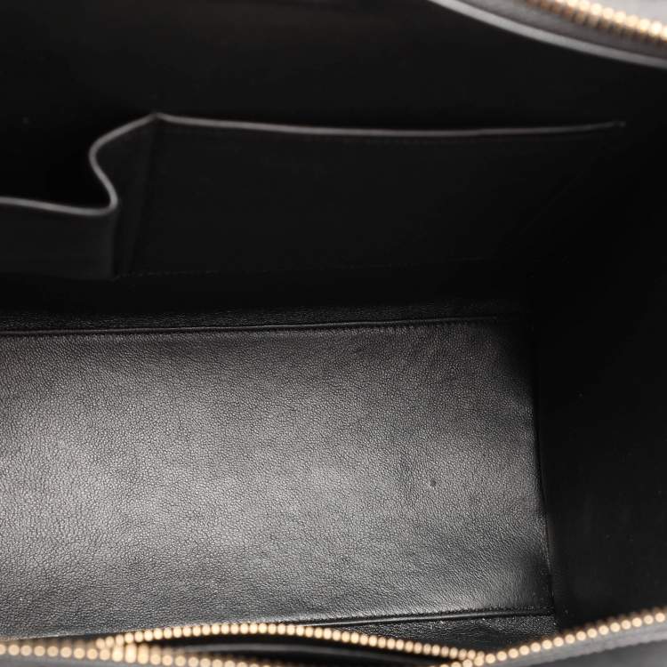 Pre Owned Celine Multicolor Leather and Felt Micro Luggage Tote
