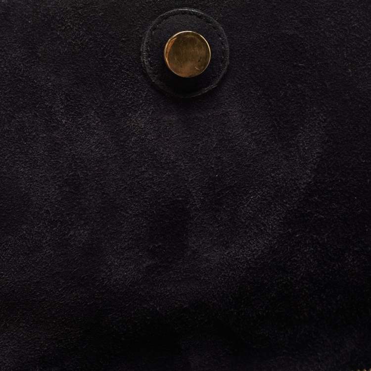 Pre Owned Celine Black Leather Micro Belt Top Handle Bag
