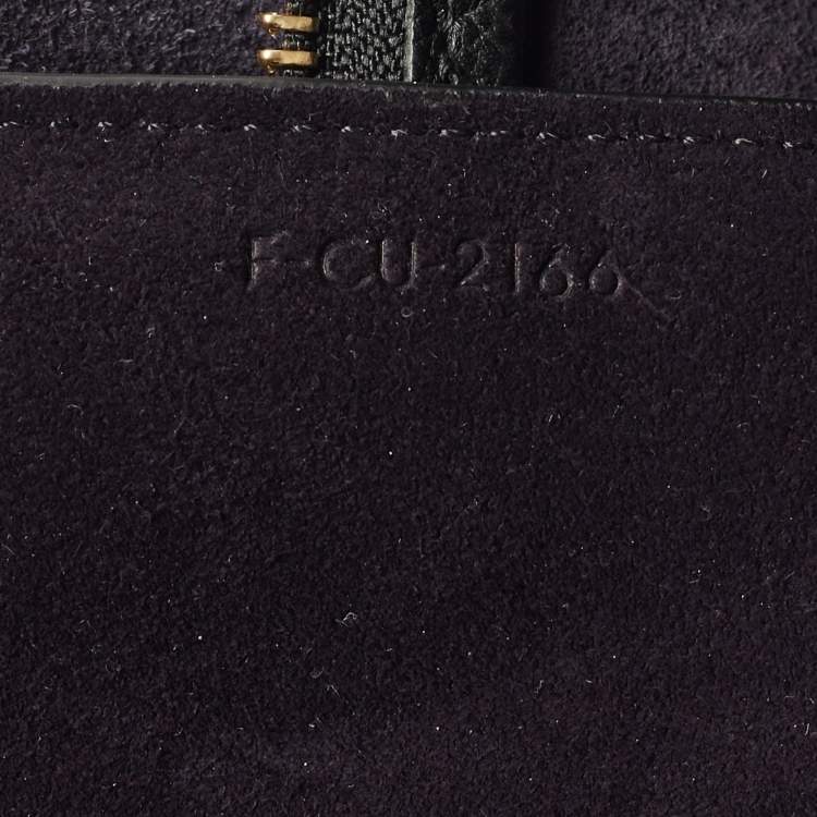 Pre Owned Celine Black Leather Micro Belt Top Handle Bag