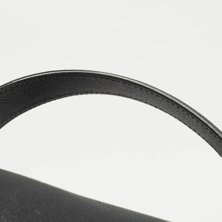 Pre Owned Celine Black Leather Micro Belt Top Handle Bag