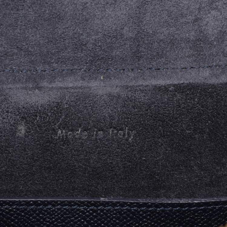 Pre Owned Celine Blue Leather Micro Belt Top Handle Bag