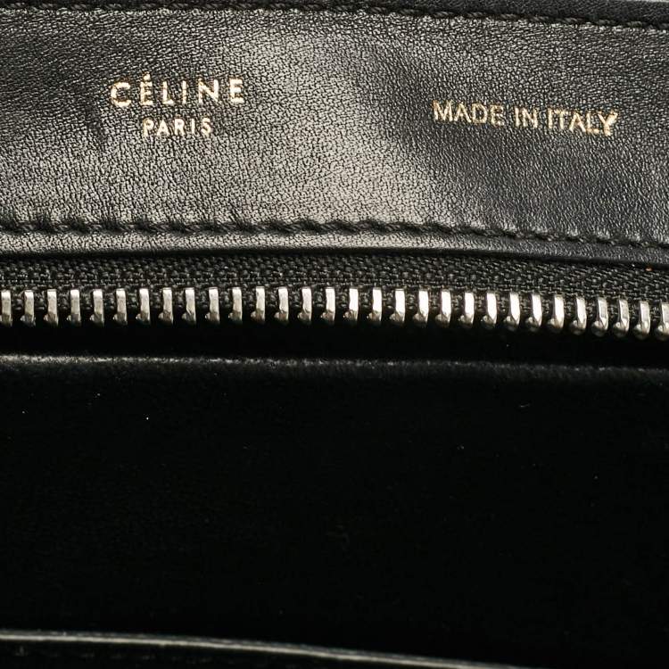 Pre Owned Celine Tricolor Leather and Suede Medium Trapeze Bag