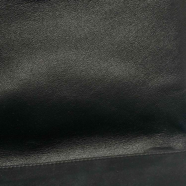 Pre Owned Celine Tricolor Leather and Suede Medium Trapeze Bag