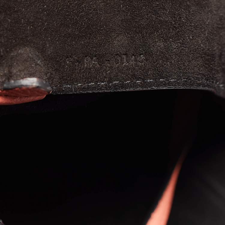 Pre Owned Celine Orange Leather Medium Cabas Phantom Tote