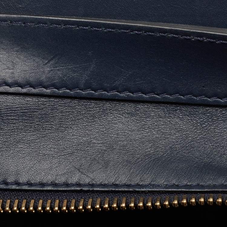 Pre Owned Celine Tricolor Nubuck Leather Mini Luggage Tote