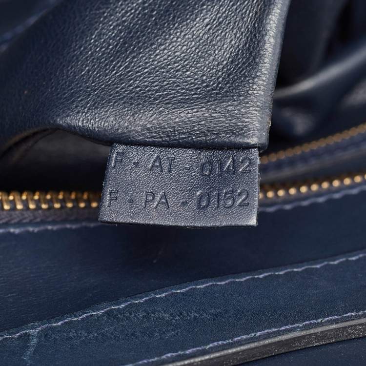 Pre Owned Celine Tricolor Nubuck Leather Mini Luggage Tote