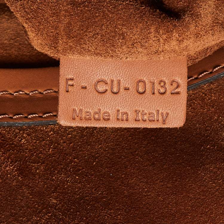 Pre Owned Celine Brown Leather Medium Luggage Phantom Tote