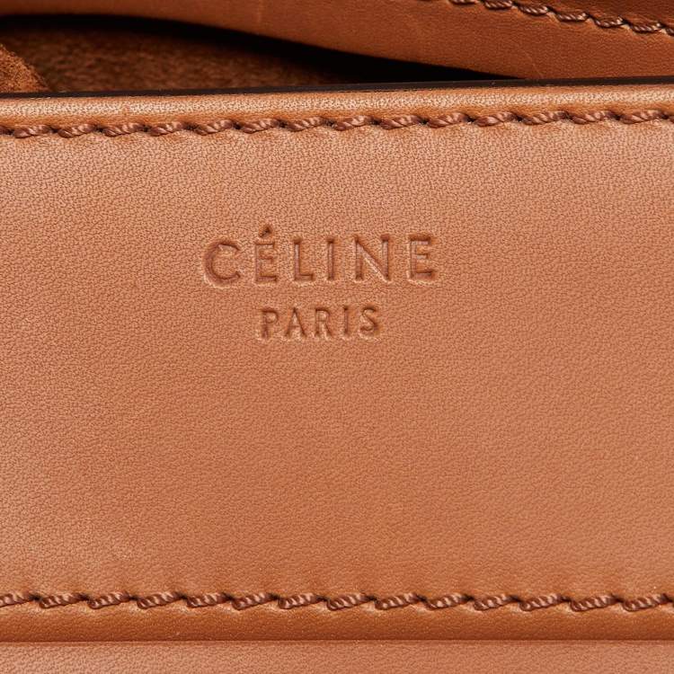 Pre Owned Celine Brown Leather Medium Luggage Phantom Tote
