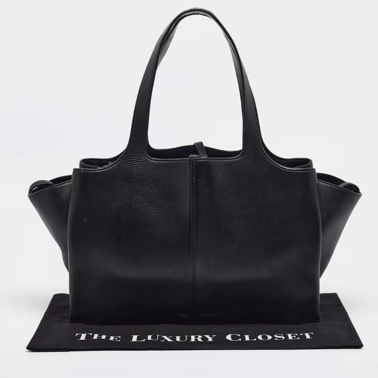 مملوكة مسبقًا Celine Black Leather Trifold Bag