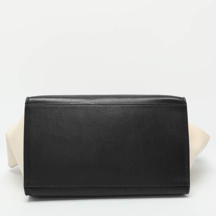 Pre Owned Celine Tricolor Leather Medium Trapeze Top Handle Bag